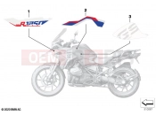 BMW Motorrad BMW 2022 R models R 1250 GS 21 (0M00) Stick-on label | Stick-on label