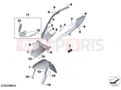 BMW Motorrad BMW 2023 R models R 1250 GS 21 (0M00) Front-wheel cover | Front-wheel cover