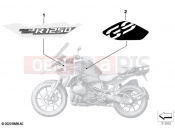 BMW Motorrad BMW 2023 R models R 1250 GS 21 (0M00) Stick-on label 2 | Stick-on label 2