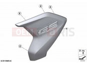 BMW Motorrad BMW 2020 R models R 1250 GS 21 (0M01, 0M03) Radiator trim | Radiator trim
