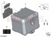 BMW Motorrad BMW 2020 R models R 1250 GS 21 (0M01, 0M03) Aluminium topcase | Aluminium topcase