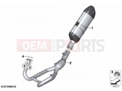 BMW Motorrad BMW 2020 R models R 1250 GS Adv. 19 (0J50) Exhaust system, chrome | Exhaust system, chrome