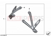 BMW Motorrad BMW 2020 R models R 1250 GS Adv. 19 (0J50) Set footrest bracket black | Set footrest bracket black