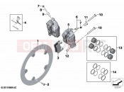 BMW Motorrad BMW 2020 R models R 1250 GS Adv. 19 (0J50) Front wheel brake | Front wheel brake