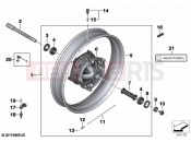 BMW Motorrad BMW 2020 R models R 1250 GS Adv. 19 (0J50) Spoke wheel front | Spoke wheel front