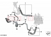 BMW Motorrad BMW 2020 R models R 1250 GS Adv. 19 (0J50) Coolant lines | Coolant lines
