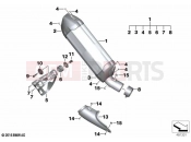 BMW Motorrad BMW 2020 R models R 1250 GS Adv. 19 (0J50) Rear silencer | Rear silencer