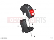 BMW Motorrad BMW 2020 R models R 1250 GS Adv. 19 (0J50) Multifunction switch right, button black | Multifunction switch right, button black