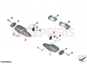 BMW Motorrad BMW 2020 R models R 1250 GS Adv. 19 (0J50) Mounting indicator lamps front | Mounting indicator lamps front