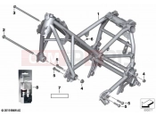 BMW Motorrad BMW 2023 R models R 1250 GS Adv. 21 (0M10) Front frame | Front frame