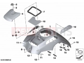 BMW Motorrad BMW 2023 R models R 1250 GS Adv. 21 (0M10) Panel, fuel tank | Panel, fuel tank