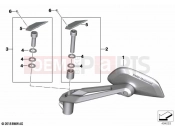 BMW Motorrad BMW 2023 R models R 1250 GS Adv. 21 (0M10) Mirror 2 | Mirror 2