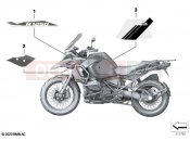 BMW Motorrad BMW 2023 R models R 1250 GS Adv. 21 (0M10) Stick-on label 2 | Stick-on label 2