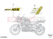 BMW Motorrad BMW 2023 R models R 1250 GS Adv. 21 (0M10) Stick-on label 4 | Stick-on label 4