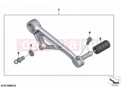 BMW Motorrad BMW 2023 R models R 1250 GS Adv. 21 (0M10) Gearshift lever, adjustable | Gearshift lever, adjustable