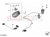 BMW Motorrad BMW 2023 R models R 1250 GS Adv. 21 (0M10) Retrofitting, LED additional headlight | Retrofitting, LED additional headlight