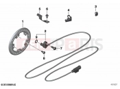 BMW Motorrad BMW 2023 R models R 1250 GS Adv. 21 (0M10) Speed sensor, front | Speed sensor, front