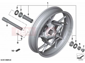 BMW Motorrad BMW 2021 R models R 1250 RS 19 (0J81, 0J83) Cast rim, front | Cast rim, front