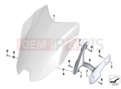 BMW Motorrad BMW 2021 R models R 1250 RS 19 (0J81, 0J83) Windshield / mounting | Windshield / mounting