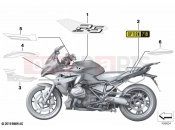 BMW Motorrad BMW 2021 R models R 1250 RS 19 (0J81, 0J83) Stick-on label 4 | Stick-on label 4