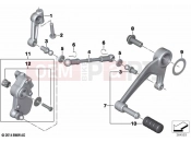 BMW Motorrad BMW 2021 R models R 1250 RT 20 (0L01, 0L03) Outer gearshift parts | Outer gearshift parts
