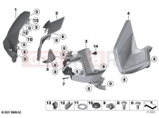 BMW Motorrad BMW 2021 R models R 1250 RT 20 (0L01, 0L03) Casing upper part / Headlight | Casing upper part / Headlight