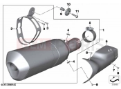 BMW Motorrad BMW 2021 R models R 1250 RT 20 (0L01, 0L03) Rear silencer | Rear silencer