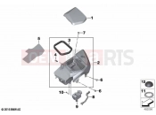 BMW Motorrad BMW 2023 R models R 1250 RT 20 (0L01, 0L03) Storage compartment, left | Storage compartment, left