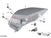 BMW Motorrad BMW 2023 R models R 1250 RT 20 (0L01, 0L03) Trim, storage compartment, right | Trim, storage compartment, right