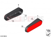 BMW Motorrad BMW 2022 R models R 18 Classic (0L21, 0L23) Rear reflector rear | Rear reflector rear