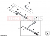 BMW Motorrad BMW 2020 R models R 18 Classic (0L21, 0L23) Outer gearshift parts