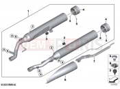 BMW Motorrad BMW 2020 R models R 18 Classic (0L21, 0L23) Rear silencer V&H