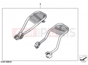 BMW Motorrad BMW 2020 R models R 18 Classic (0L21, 0L23) Set rider leg rest chrome