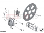 BMW Motorrad BMW 2020 R models R 18 Classic (0L21, 0L23) Rear wheel brake