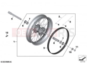 BMW Motorrad BMW 2020 R models R 18 Classic (0L21, 0L23) Spoked wheel, front