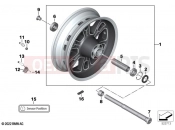 BMW Motorrad BMW 2020 R models R 18 Classic (0L21, 0L23) Cast rim, rear
