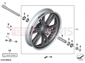BMW Motorrad BMW 2020 R models R 18 Classic (0L21, 0L23) Cast rim, front 2
