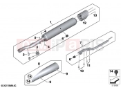BMW Motorrad BMW 2020 R models R 18 Classic (0L21, 0L23) Rear silencer