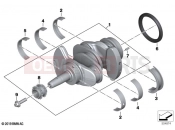 BMW Motorrad BMW 2020 R models R 18 Classic (0L21, 0L23) Crankshaft with bearing 2