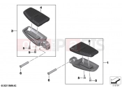 BMW Motorrad BMW 2022 R models R 18 Transcont. (0L41, 0L43) Rear footrests | Rear footrests