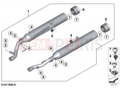 BMW Motorrad BMW 2022 R models R 18 Transcont. (0L41, 0L43) Rear silencer V&H | Rear silencer V&H