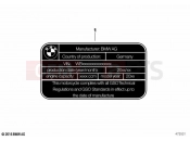 BMW Motorrad BMW 2021 R models R 18 Transcont. (0L41, 0L43) Type plate Gulf states