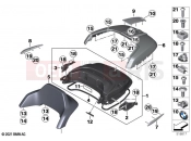 BMW Motorrad BMW 2020 R models R 18 Transcont. (0L41, 0L43) Topcase lid | Topcase lid