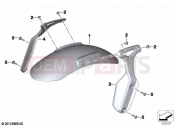 BMW Motorrad BMW 2022 R models R nineT 20 (0L51,0L53) Front-wheel cover, primed | Front-wheel cover, primed