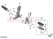 BMW Motorrad BMW 2022 R models R nineT 20 (0L51,0L53) Footpeg plate / Front footpeg | Footpeg plate / Front footpeg
