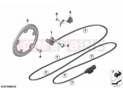 BMW Motorrad BMW 2021 R models R nineT 20 (0L51,0L53) Wheel speed sensor, front | Wheel speed sensor, front