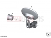 BMW Motorrad BMW 2022 R models R nineT 20 (0L71,0L73) Mirror handlebar end | Mirror handlebar end