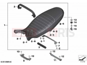 BMW Motorrad BMW 2022 R models R nineT 20 (0L71,0L73) Seat bench 2 | Seat bench 2