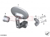 BMW Motorrad BMW 2022 R models R nineT 20 (0L71,0L73) Mirror handlebar end 2 | Mirror handlebar end 2