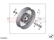 BMW Motorrad BMW 2022 R models R nineT 20 (0L71,0L73) Spoked wheel, front 2 | Spoked wheel, front 2